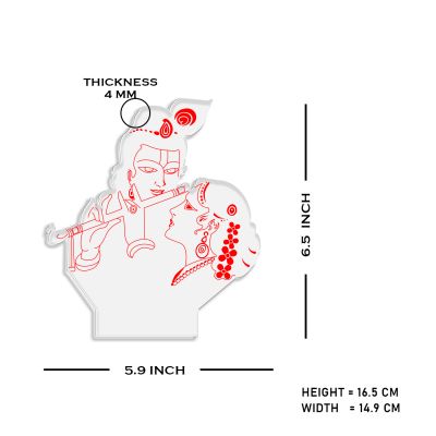 D Illusion Krishna Led Night Lamp with Multicolored Light